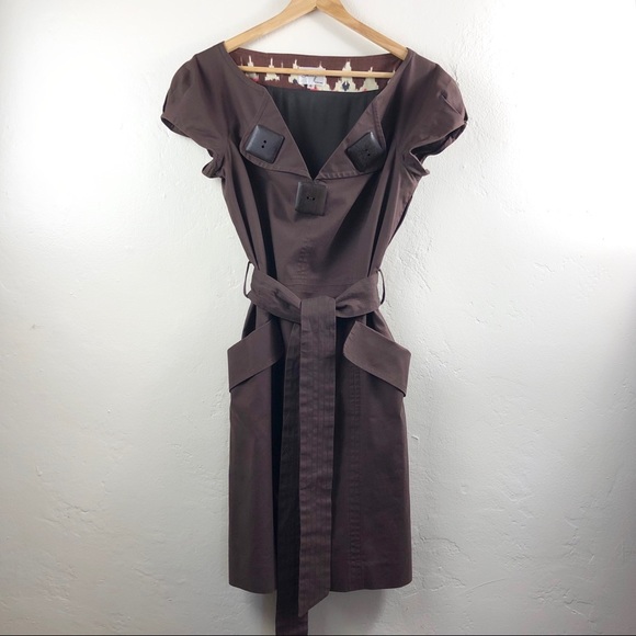 Milly of New York Embellished Linen Pocket Dress 6 - Picture 3 of 16